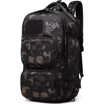 Městský batoh Ozuko Outdoor turistický batoh s USB + zámek Legrand Camo 35L