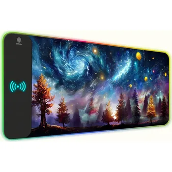 Podložka pod myš Huado RGB podložka pod myš s bezdrát nabíjením 15W Nebeský podzim