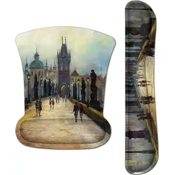 Podložka pod myš Huado Set podložka pod myš a zápěstí Karlův most