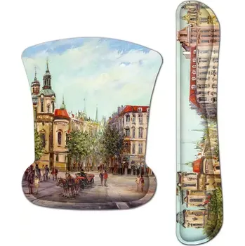 Podložka pod myš Huado Set podložka pod myš a zápěstí Staroměstské náměstí