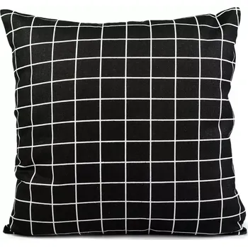 Povlak na dekorativní polštářek Stoklasa Povlak na polštářek 43 x 43 cm Černá kostka