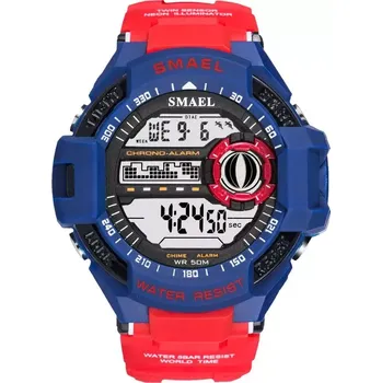 Hodinky Smael 1516 digitální hodinky Červené