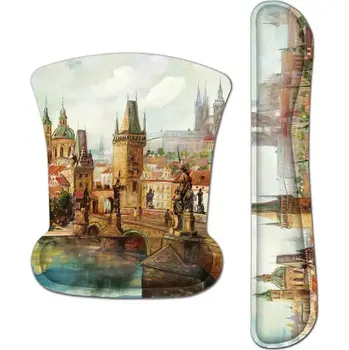 Podložka pod myš Huado Set podložka pod myš a zápěstí Pražský hrad