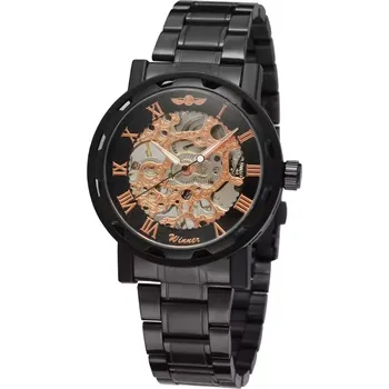 Hodinky Winner mechanické hodinky s ručním nátahem JS12-BLC