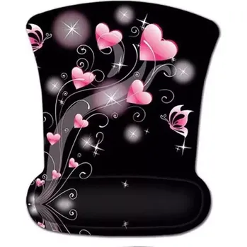 Podložka pod myš Huado ergonomická podložka pod myš Růžová srdíčka