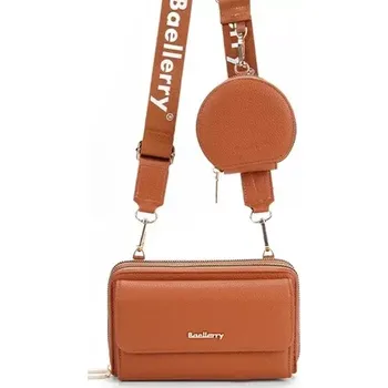 Peněženka Baellerry Dámská peněženka s popruhem a kapsičkou Hnědá