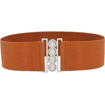 Opasek Dámský pásek na šaty s přezkou Longo Hnědý