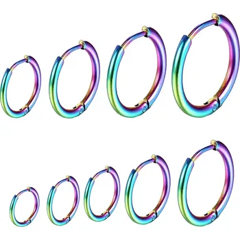 Oblečení a móda Kruhová náušnice z chirurgické oceli Kroužek Barevný - Průměr 15 mm