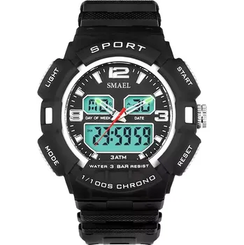 Hodinky Smael 1378 Pánské duální hodinky Černé