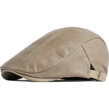 Čepice Jamont Pánská koženková bekovka Majken Světlé hnědá