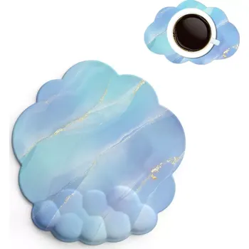 Podložka pod myš Huado ergonomická podložka pod myš Mráček 2v1 Modrý mramor