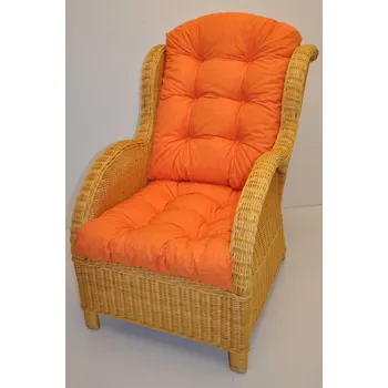 Ratanové křeslo Ear medové Oranžový melír