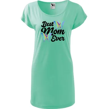 Dámské tričko DOBRÝ TRIKO Dámské tričko/šaty Best mom motýlci Velikost: XL, Barva: Mátová