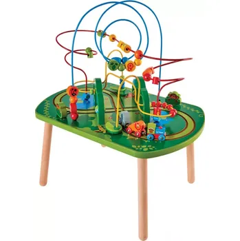 Dětsný nábytek Stůl na hraní s vláčkodráhou džungle