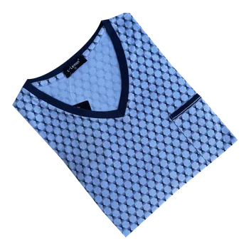 Pánské oblečení Pánské noční košile s dlouhým rukávem - C-Lemon AL2825V Barva: Tyrkysová, Velikost: XL