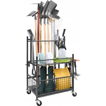 Organizér na zahradní nářadí Vevor kovový 40 cm x 65,2 cm, 16 přihrádek