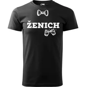 Bontis Tričko Ženich MOTÝLEK - Černá | XL