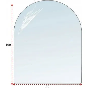 Krbová kamna Tvrzené sklo pod krb Kamna 100 x 100 cm
