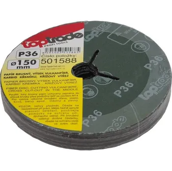 Brusný papír Papír brusný výsek vulkafíbr 150mm zr.60 - 10ks