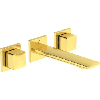 Vodovodní baterie Ideal Standard Conca - Umyvadlová baterie pod omítku s kohoutkovým ovládáním, kartáčovaná zlatá A7445A2