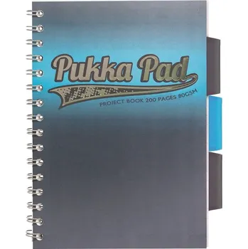 Blok Pukka Pad projektový blok Elektra A5, 200 stran, linky 8 mm, modrý, linkovaný
