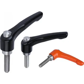 Nábytkové kování Svěrací páky s krytkou s vnějším závitem, ocelové části z nerezu 06461-92082X30