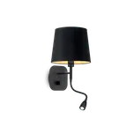 Nástěnné svítidlo Ideal lux 158242 Nordik AP2 2xE14 / LED 1W / 45lm 3000K černá