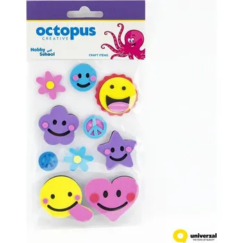 Dekorativní smajlíci samolepicí z EVA pěny, 10 ks