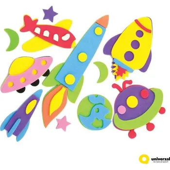 Dekorativní samolepicí rakety, 7 ks