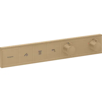 Vodovodní baterie Hansgrohe RainSelect Termostat pod omítku pro 3 spotřebiče, kartáčovaný bronz 15381140