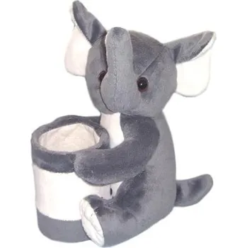 Plyšový stojánek na tužky slon, velikost 20 cm