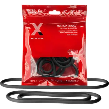 Perfect Fit Slim Wrap - sada tenkých erekčních kroužků - černá (3 ks)