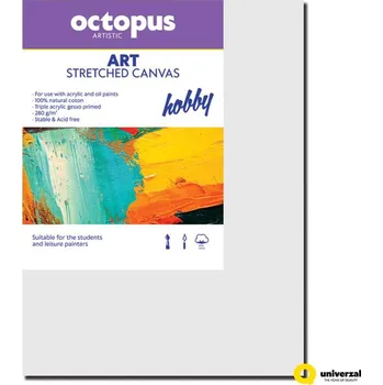 Malířské plátno Malířské plátno OCTOPUS Hobby 280 g 20 x 25 cm