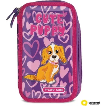 Penál Školní penál PES, dvojitý, vybavený, rozměry: 22 x 16 x 4 cm