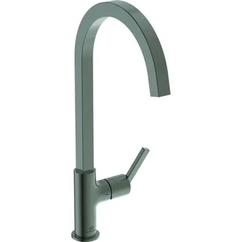 Vodovodní baterie Ideal Standard Gusto - Dřezová baterie s vysokým hranatým otočným výtokem, magnetově šedá BD411A5