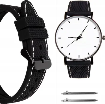 Řemínek na hodinky Univerzální pásek Polax 20 mm černý