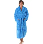 Pánský dlouhý hřejivý župan se šálovým límcem LILLY a JACK EXTRA světle modrá - XL