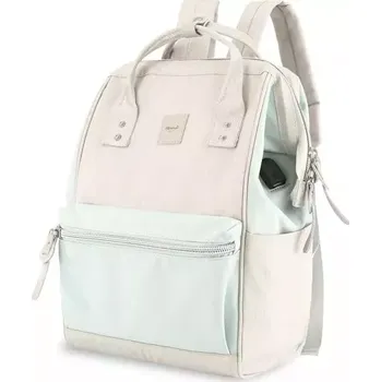 Městský batoh Himawari studentský batoh USB Sorrel Šedý 19L