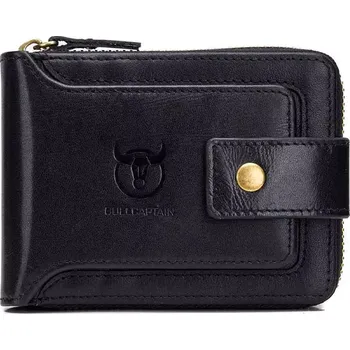 Peněženka Bullcaptain elegantní kožená peněženka Phocas Černá