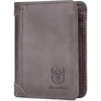 Peněženka Bullcaptain elegantní kožená peněženka Gerold Šedá