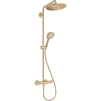 Vodovodní baterie Hansgrohe Croma Select S Showerpipe 280 1jet EcoSmart s termostatem a ruční sprchou Raindance Select S 120 3jet, kartáčovaný bronz 26891140