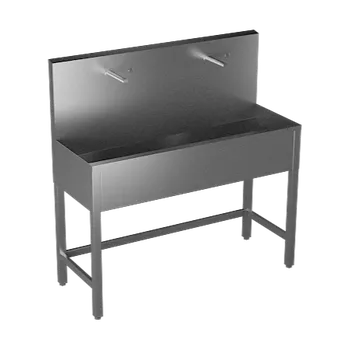 Sanela - Nerezový žlab na nohou, 1250 mm, 2 pece, termostat, 24 V DC