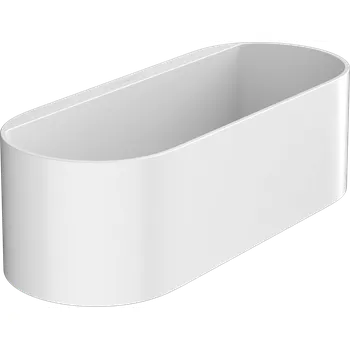 Drátěná police Hansgrohe WallStoris Odkládací polička hluboká, matná bílá 27912700