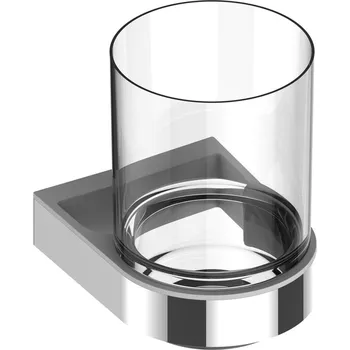 Držák na ručník Keuco Smart.2 - Držák se sklenicí z křišťálového skla, chrom 14750019000