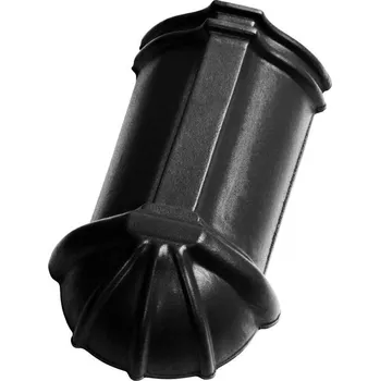 Střešní krytina Ukončení hřebene TONDACH nárožní dlouhé k hřebeni Stod – 21 cm glazura amadeus černá