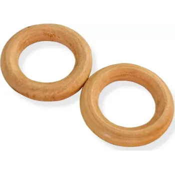 Dřevěné kroužky světle hnědé 30mm - 2 ks