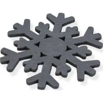 Vločka dřevěná šedá - 1 ks