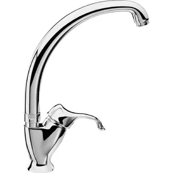 Vodovodní baterie Faris Colonial - Dřezová baterie stojánková s vysokým otočným výtokem, chrom-zlato 7660.20