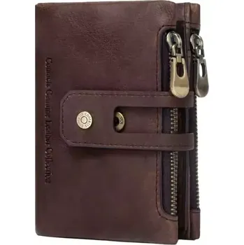 Contacts® malá kožená peněženka Karaman Hnědá