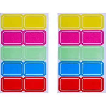 Diář Dekorační barevné štítky - 2 listy